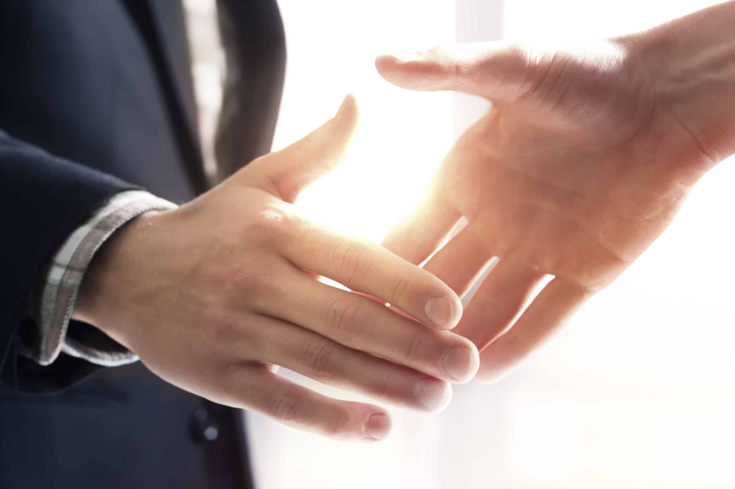 Handshake für Partner